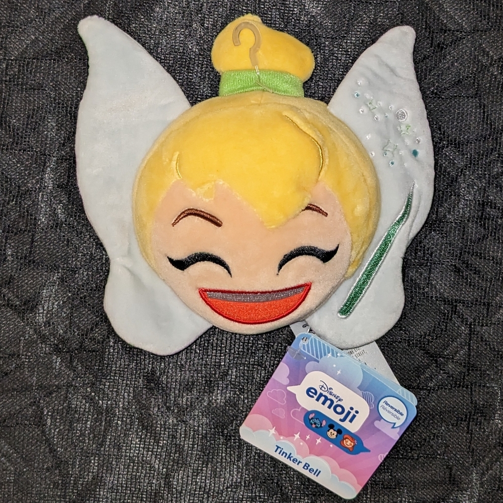 Tinkerbell Reversible Double-Sided Disney Emoji Plush